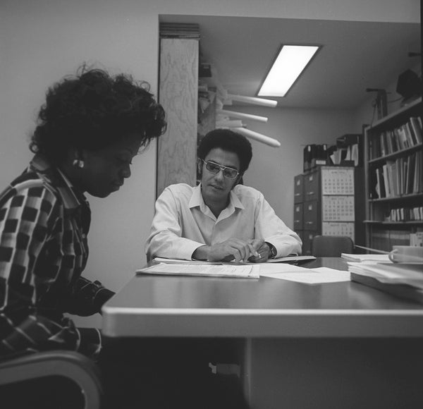 Warren with a student in 1973.