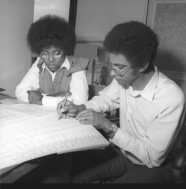 Warren with a student in 1973.