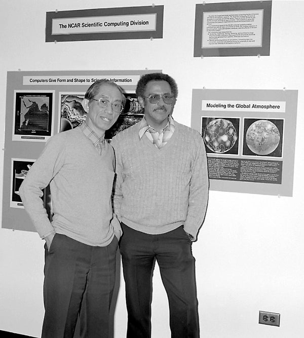 Warren with longtime scientific colleague, Akira Kasahara, circa 1984-1985.