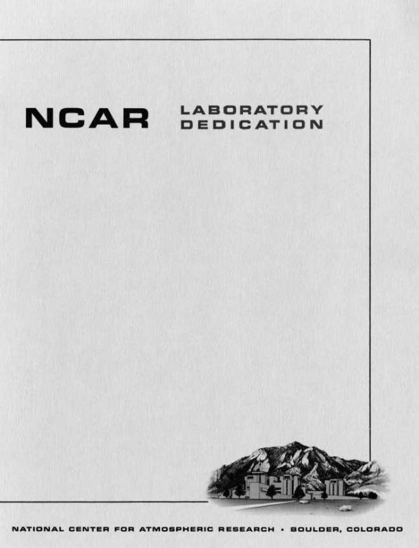 NCAR Dedication Booklet