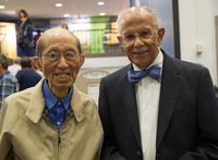 Warren Washington and Akira Kasahara at Washington's Distinguished Scholar Event at the NCAR Mesa Lab in 2016.