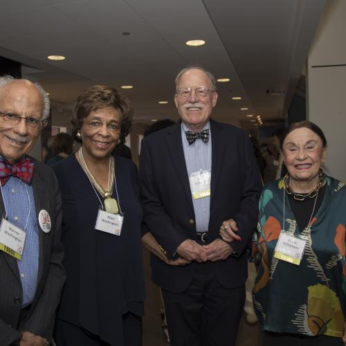 Warren and Mary Washington and Dave and Gloria Williamson at the anniversary celebration.