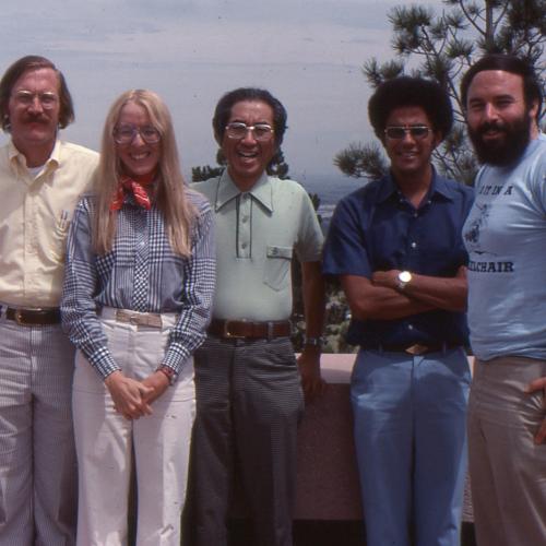 Dave Williamson, Bette Otto-Bliesner, Akira Kasahara, Warren Washington, and Bob Chervin at the Mesa Laboratory in the 1970s
