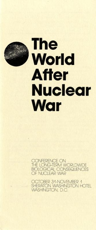 Conference program with the title The World after Nuclear War.