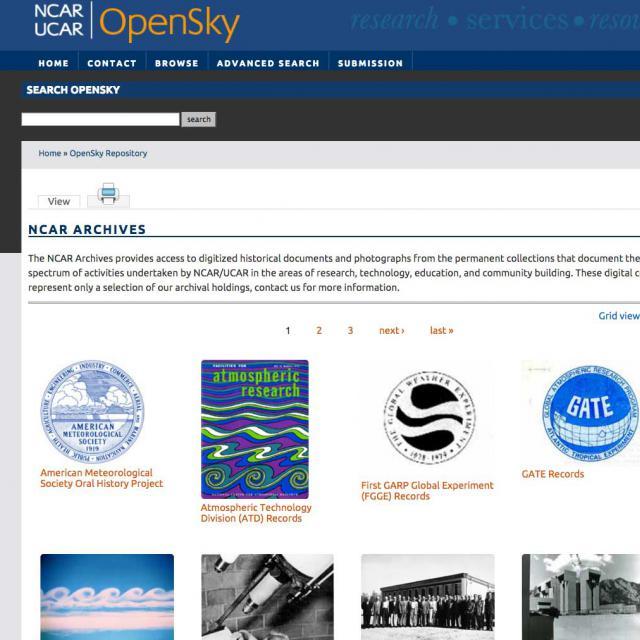 Screenshot of OpenSky home page.