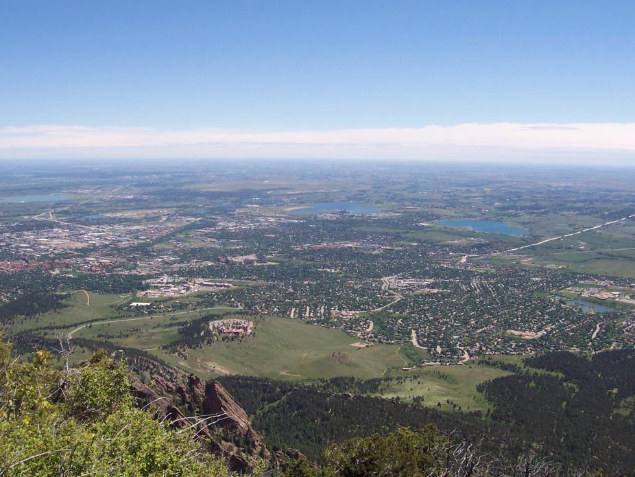 View of Boulder from Bear Peak.