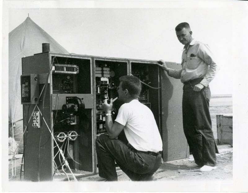 Photograph of work during the 1952 Eclipse Expedition in Khartoum, Sudan.