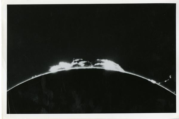 Photograph of the solar corona.