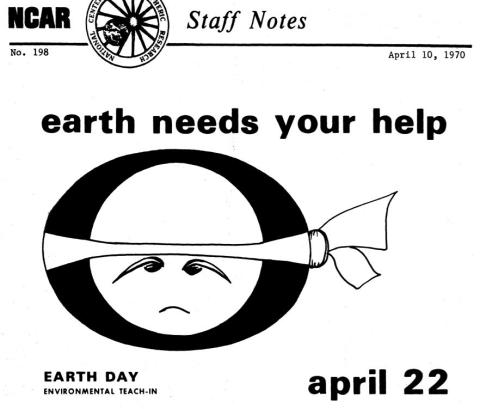 1970 Earth Day press release cover
