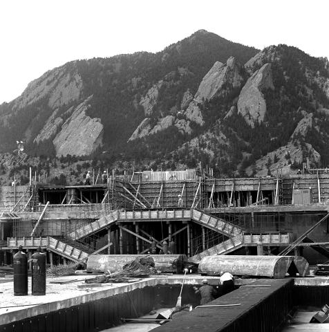 Construction of the NCAR Mesa Laboratory, 1965 (DI02058)